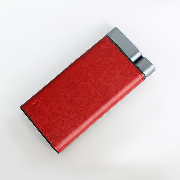 10000mAh بانک برق فلزی پوسته چرم پایان 2pcs USB-A 1pc پورت های نوع C